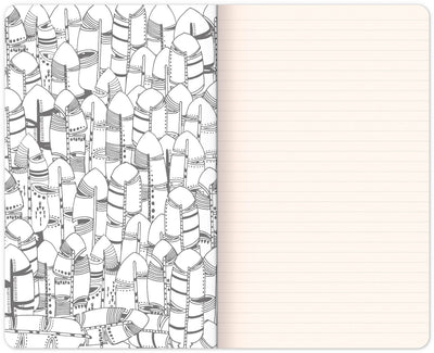 Ausmal-Notizbuch, Malen mit Filzstiften, liniert, 13 x 21 cm