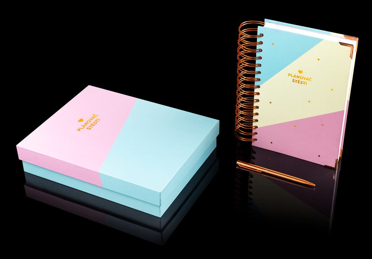 Tägliches undatiertes Tagebuch Glücksplaner in Geschenkbox