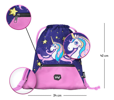 Turnbeutel mit Tasche Unicorn