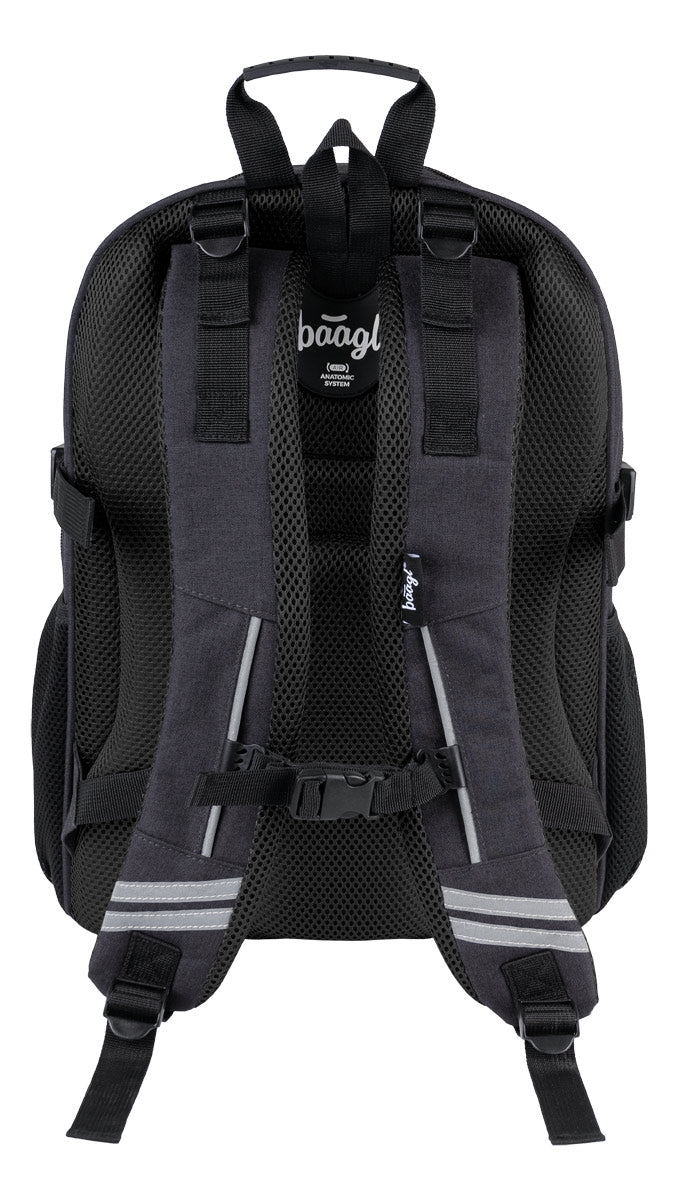Schulrucksack Logo Black