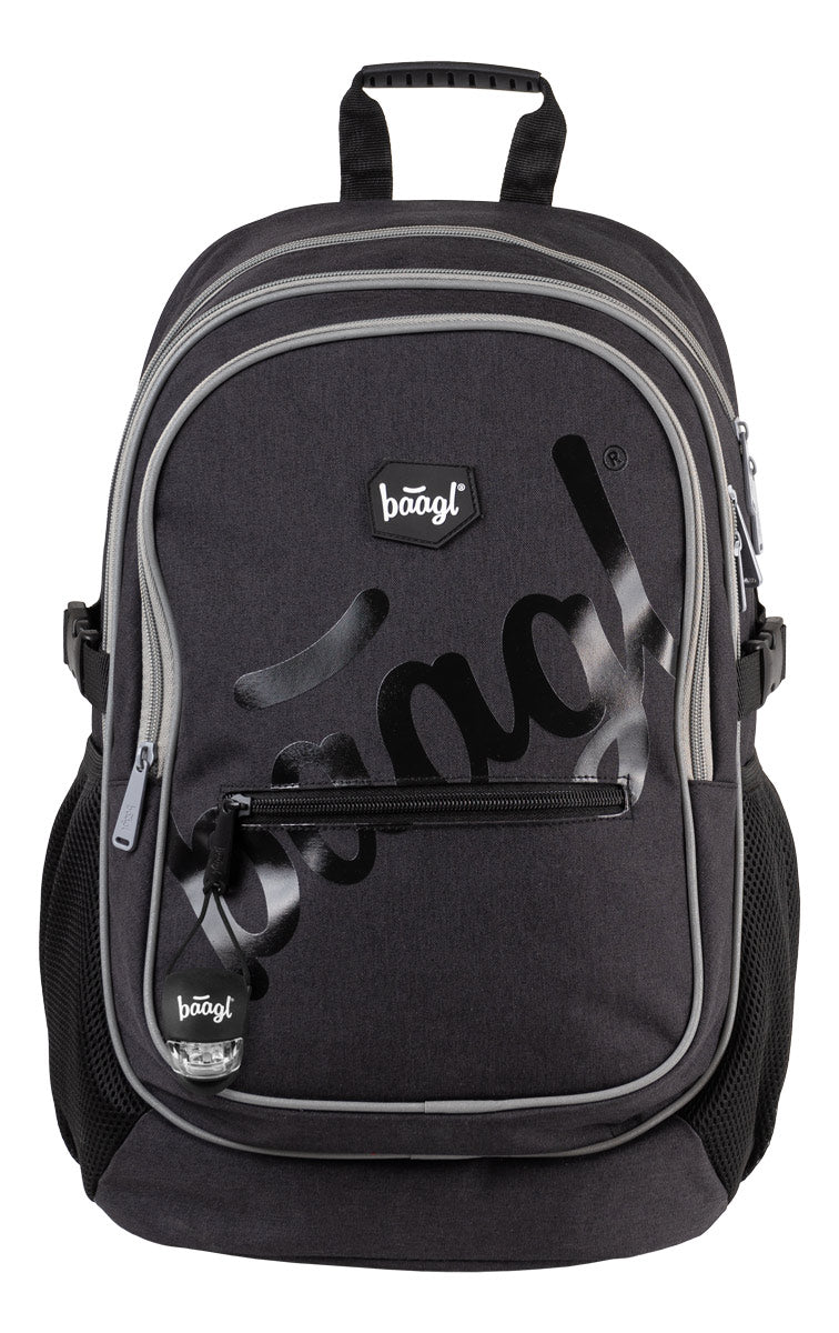 Schulrucksack Logo Black
