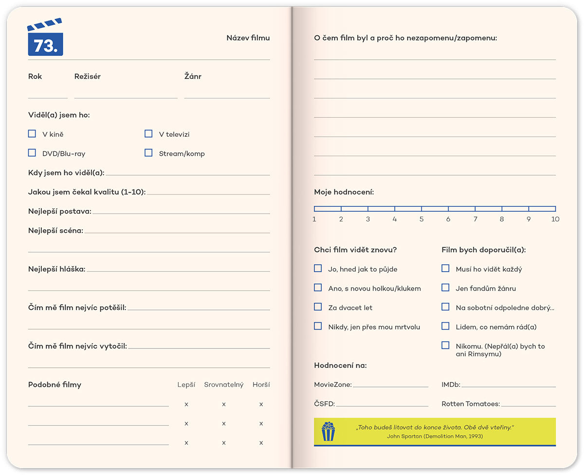 Notizbuch Filmfresser, 13 x 21 cm