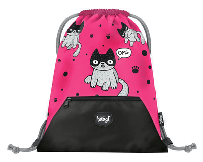 Turnbeutel mit Tasche Katzen