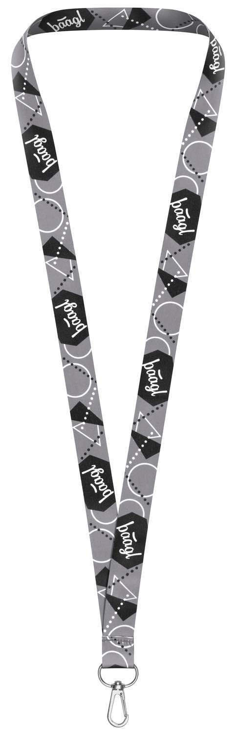 Schlüsselanhänger lang – Lanyard, Grau