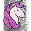 Notizbuch Paillette Einhorn