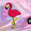 Aufkleber Flamingo