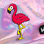 Aufkleber Flamingo