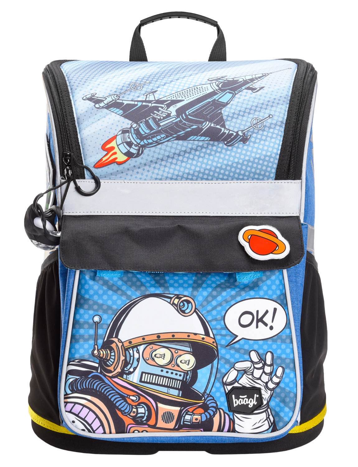 Spaceman Schulranzen-Set 5tlg: Schulranzen, Federmäppchen, Turnbeutel, Brotdose, Heftmappe
