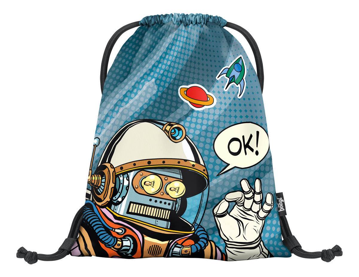 Spaceman Schulranzen-Set 5tlg: Schulranzen, Federmäppchen, Turnbeutel, Brotdose, Heftmappe