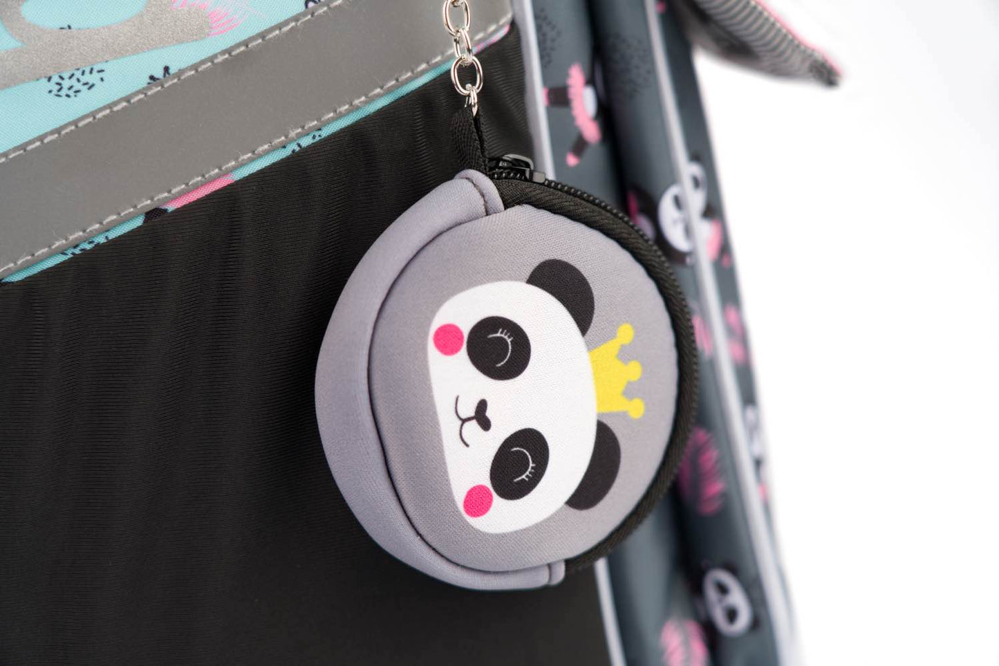 Panda Schulranzen-Set 4tlg: Schulranzen, Federmäppchen, Turnbeutel, Geldbeutel