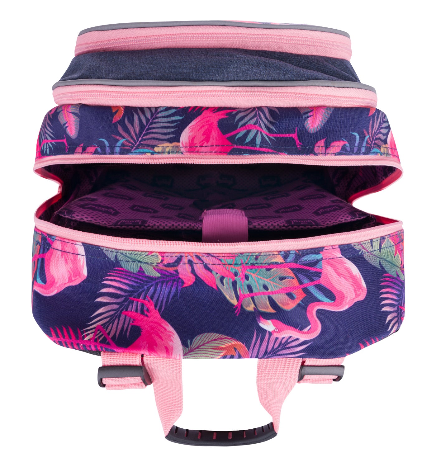 Flamingo Schulranzen-Set 4tlg: Schulranzen, Federmäppchen, Turnbeutel, Geldbeutel