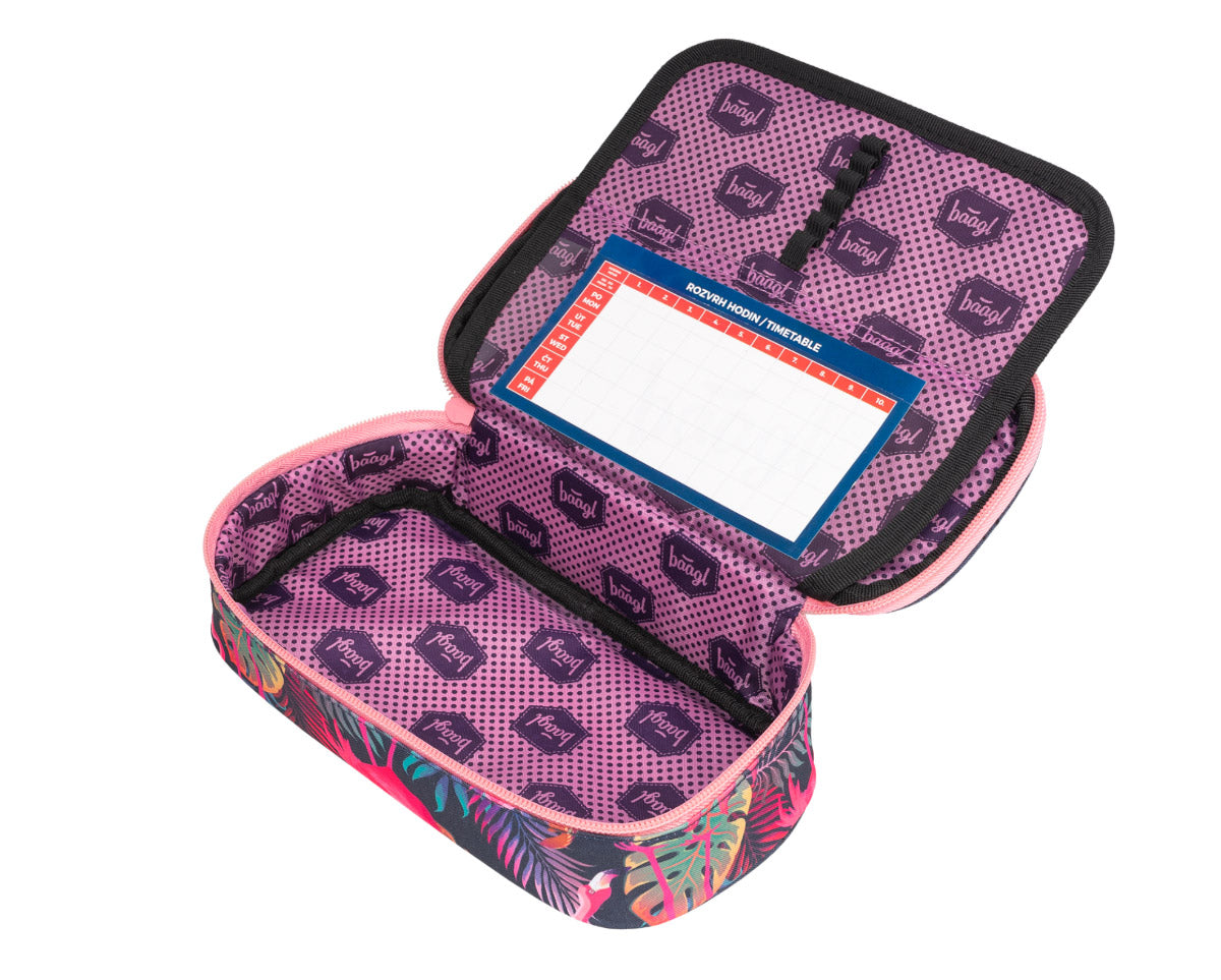 Flamingo Schulranzen-Set 4tlg: Schulranzen, Federmäppchen, Turnbeutel, Geldbeutel