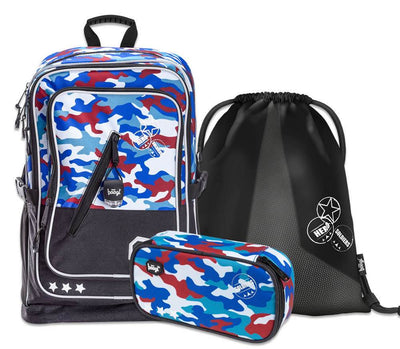 Cubic Army Rucksack-Set 3tlg: Rucksack, Federmäppchen, Turnbeutel