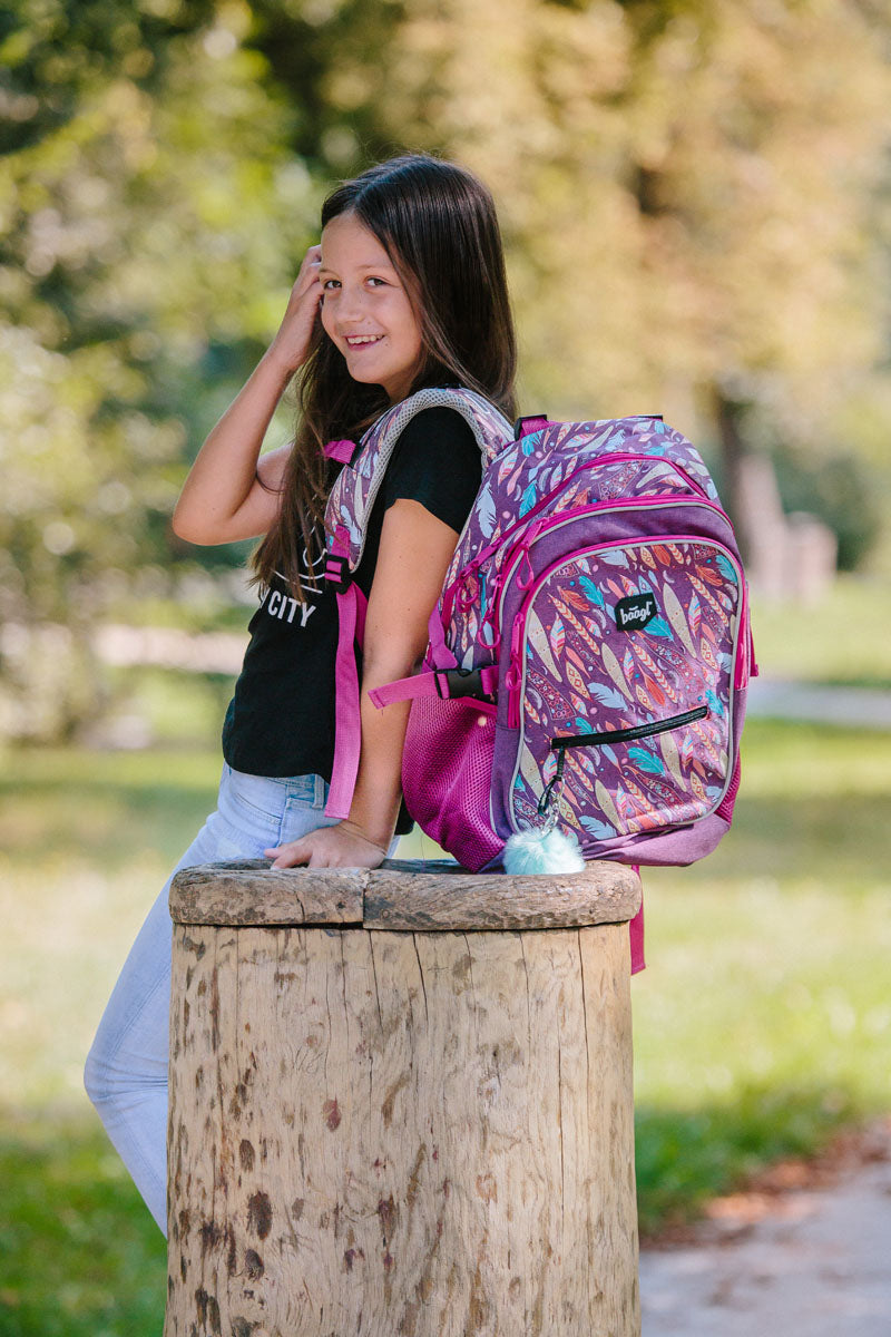 Feder Rucksack-Set 3tlg: Rucksack, Federmäppchen, Turnbeutel
