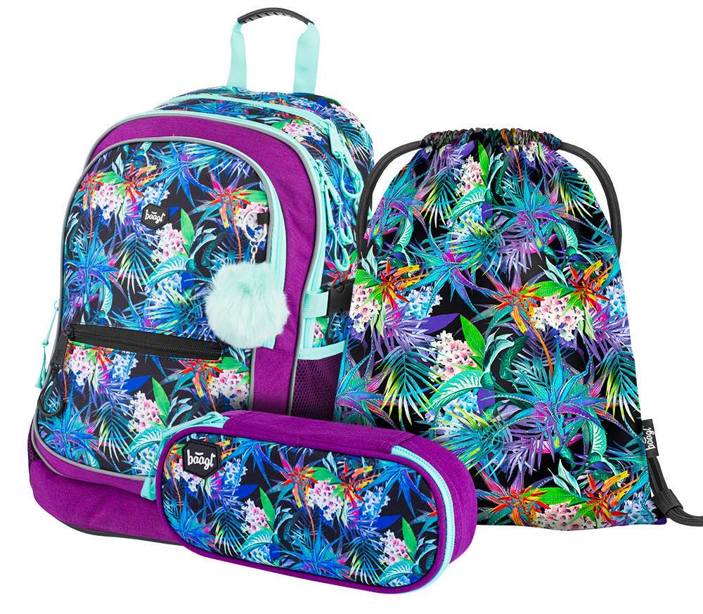 Jungle Rucksack-Set 3tlg: Rucksack, Federmäppchen, Turnbeutel