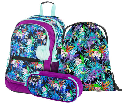 Jungle Rucksack-Set 3tlg: Rucksack, Federmäppchen, Turnbeutel