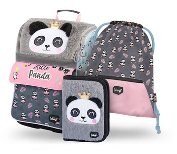 Zippy Panda Schulranzen-Set 3tlg: Schulranzen, Federmäppchen, Turnbeutel
