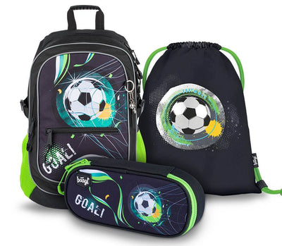 Fußball Rucksack-Set 3tlg: Rucksack, Federmäppchen, Turnbeutel