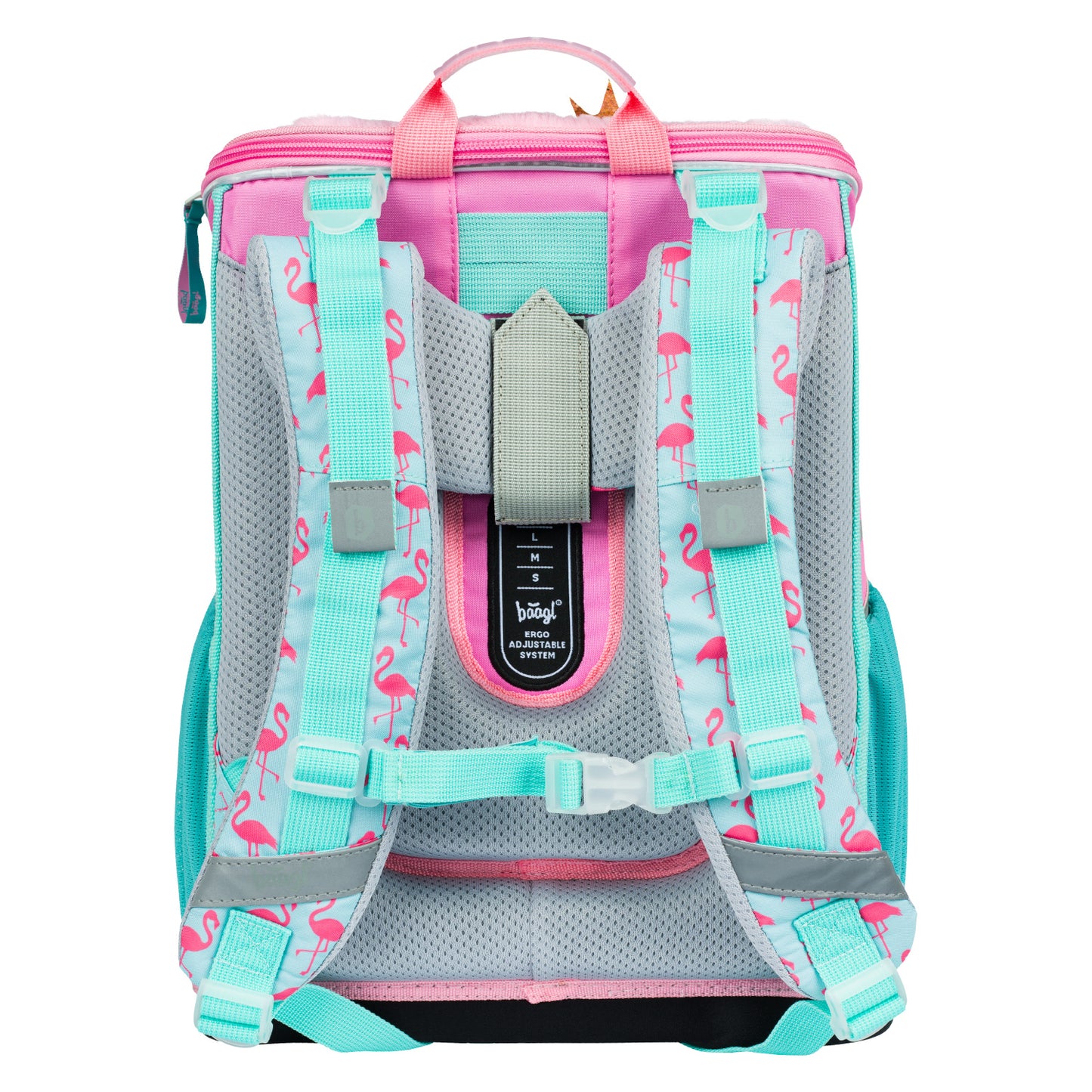 Zippy Flamingo Schulranzen-Set 6tlg.: Schulranzen, Federmäppchen, Turnbeutel, Geldbörse, Heftmappe, Brotdose