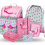 Zippy Flamingo Schulranzen-Set 6tlg.: Schulranzen, Federmäppchen, Turnbeutel, Geldbörse, Heftmappe, Brotdose