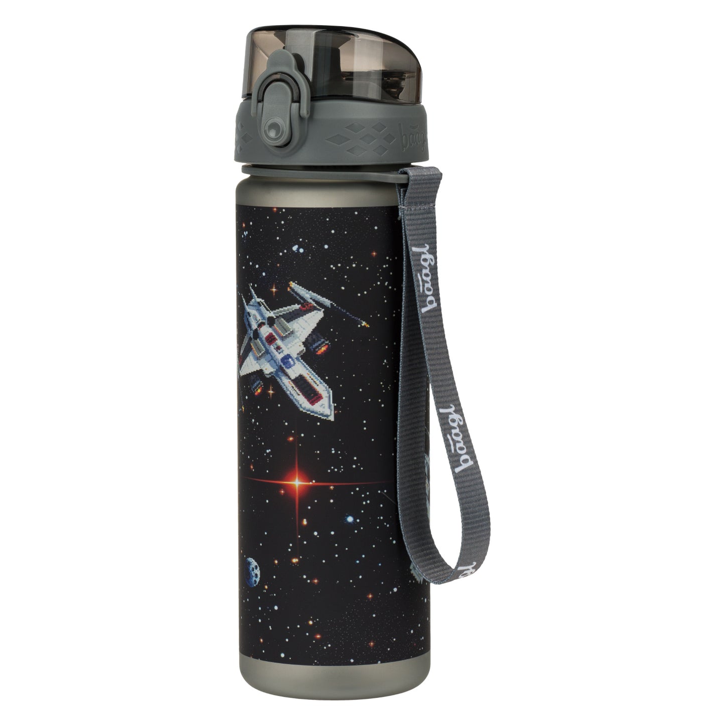 Zippy Plus Pixel Space Schulranzen-Set 8tlg.: Schulranzen, Federmäppchen, Schürze, Geldbörse, Brotdose, Heftmappe, Faltkoffer, Trinkflasche