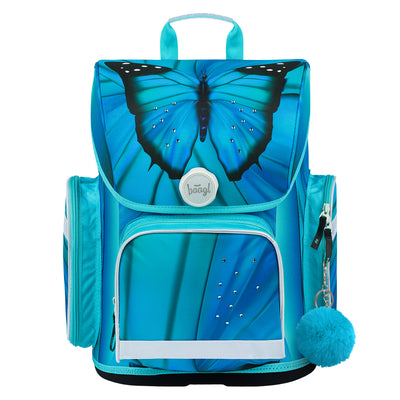 Ergo Butterfly Schulranzen-Set 7tlg.: Schulranzen, Federmäppchen, Turnbeutel, Geldbörse, Heftmappe, Brotdose, Faltkoffer