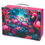 Ergo Flamingos Schulranzen-Set 8tlg.: Schulranzen, Federmäppchen, Turnbeutel, Geldbörse, Heftmappe, Faltkoffer, Brotdose, Trinkflasche