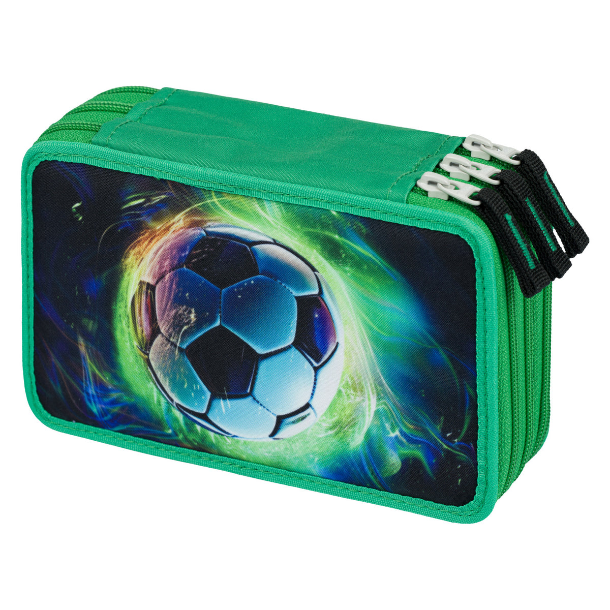 Airy Fußball Ball Rucksack-Set 7tlg: Rucksack, Federmäppchen, Turnbeutel, Pencil Slider, Federmäppchen 3-Fach, Geldbörse, Sporttasche