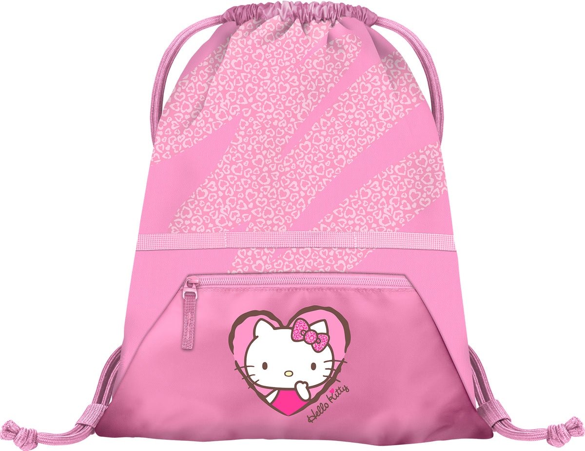 Zippy Plus Hello Kitty Sweet Leopard Schulranzen-Set 9tlg: Schulranzen, Federmäppchen, Turnbeutel, Schürze, Geldbörse, Pencil Slider, Federmäppchen 3-Fach, Trinkflasche, Faltkoffer mit geschmiedeten E