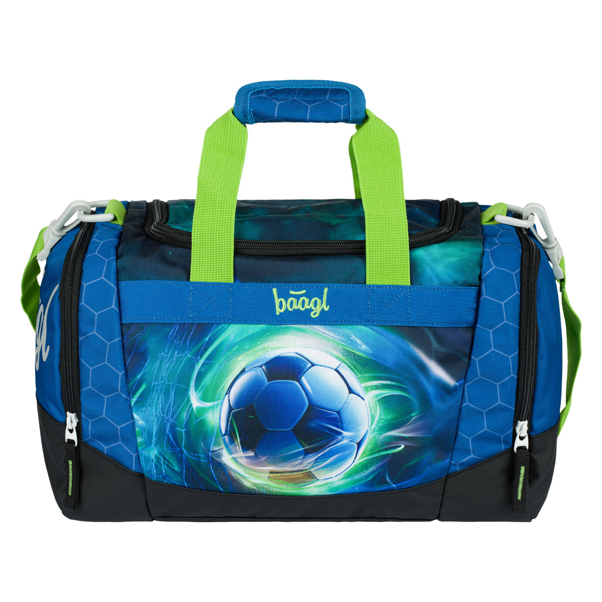 Zippy Plus Fußball Schulranzen-Set 9tlg: Schulranzen, Federmäppchen, Turnbeutel, Schürze, Geldbörse, Pencil Slider, Federmäppchen 3-Fach, Sporttasche, Baaglies
