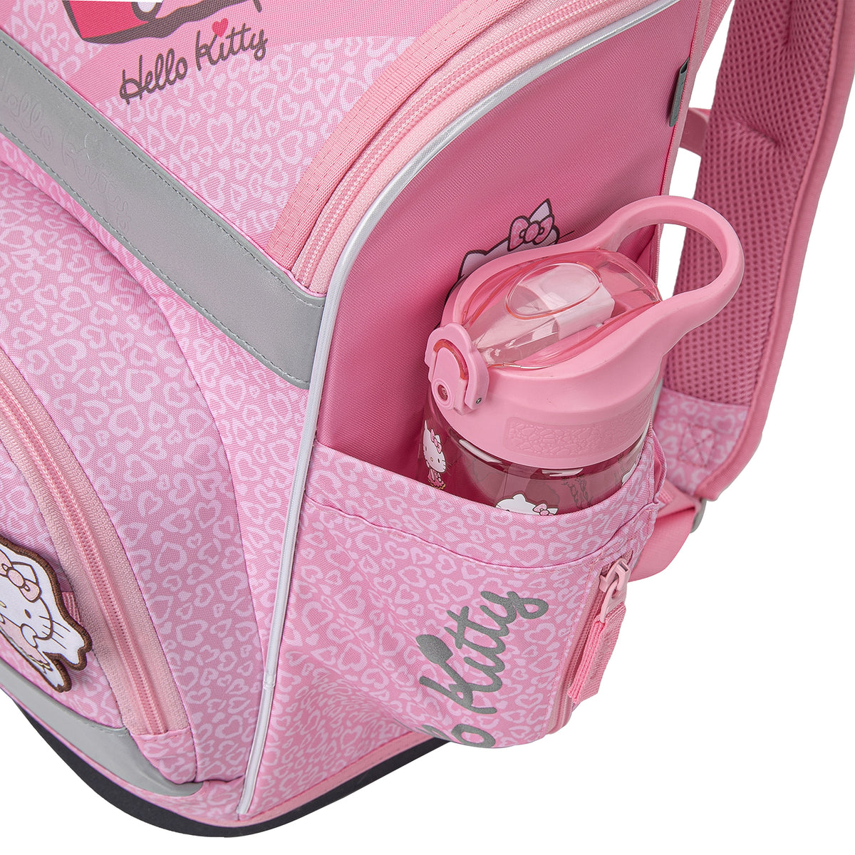 Zippy Plus Hello Kitty Sweet Leopard Schulranzen-Set 8tlg: Schulranzen, Pencil Slider, Federmäppchen, Turnbeutel, Geldbörse, Heftmappe, Schürze, Trinkflasche