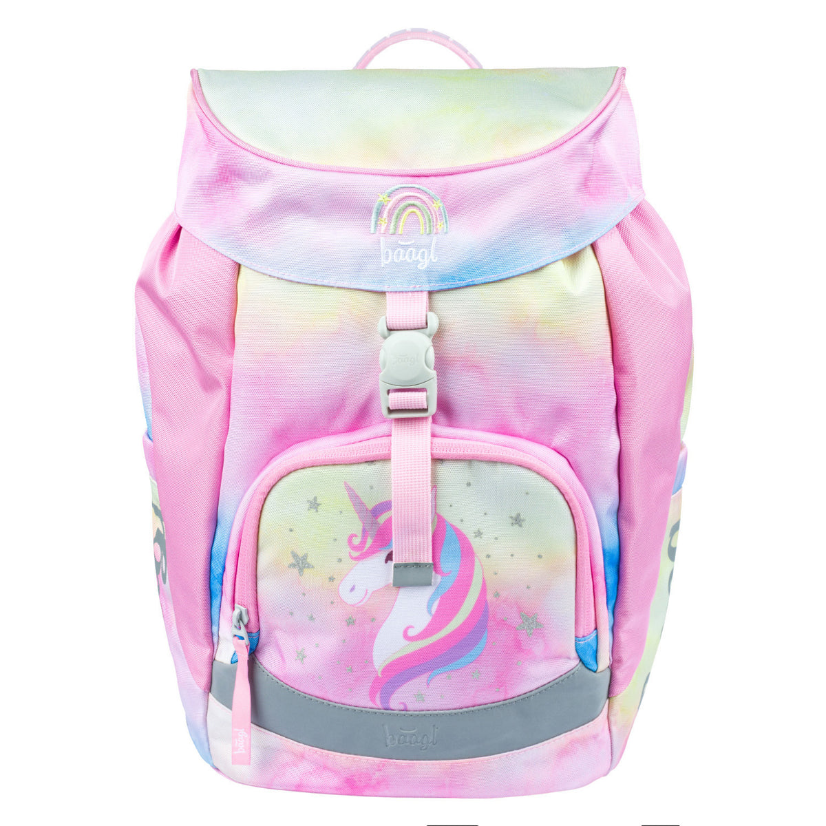 Airy Rainbow Unicorn Rucksack-Set 5tlg: Rucksack, Federmäppchen, Turnbeutel, Pencil Slider, Geldbörse