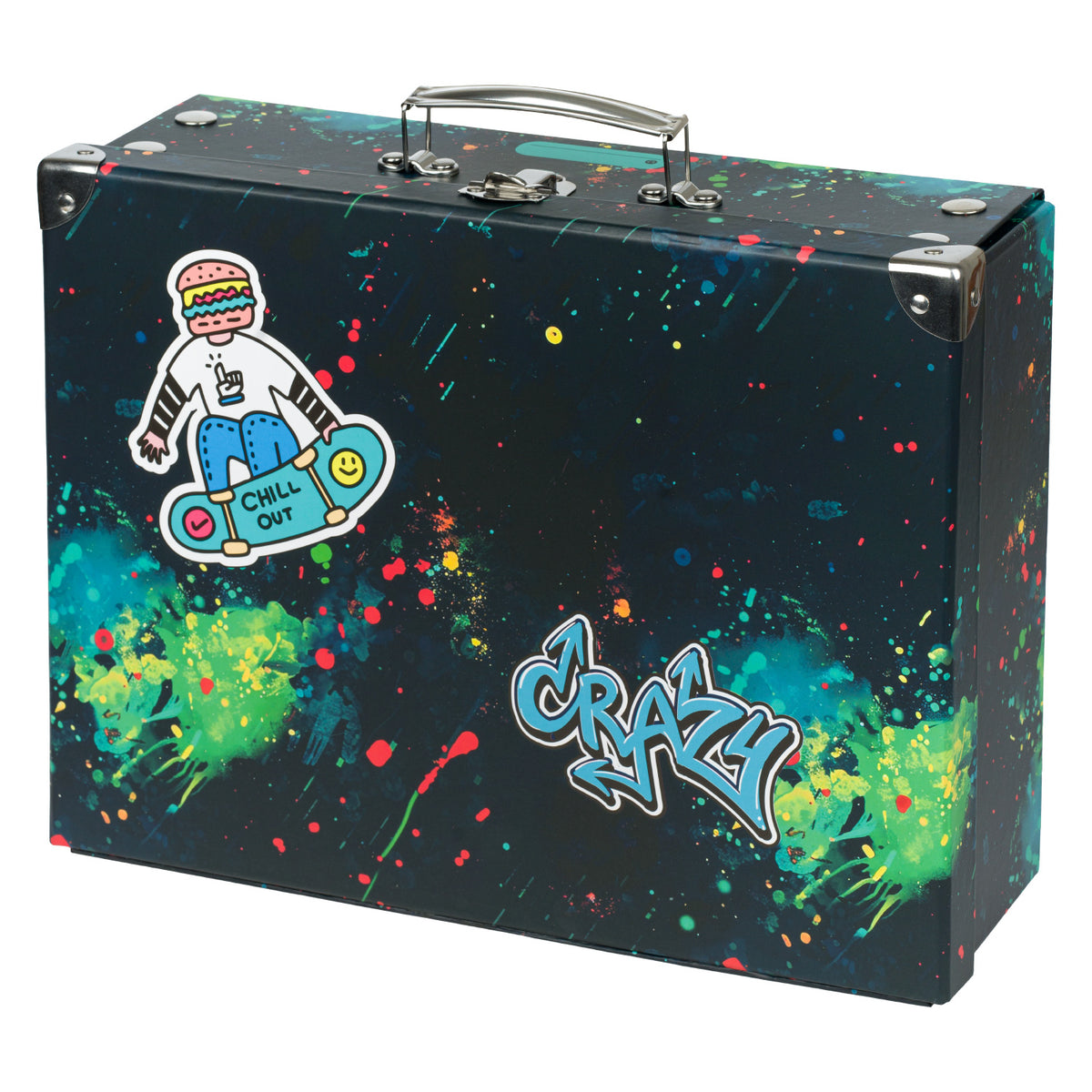 Airy Plus Chill Schulrucksack-Set 7tlg: Schulrucksack, Federmäppchen, Turnbeutel, Pencil Slider, Federmäppchen 3-Fach, Faltkoffer mit geschmiedeten Ecken, Trinkflasche