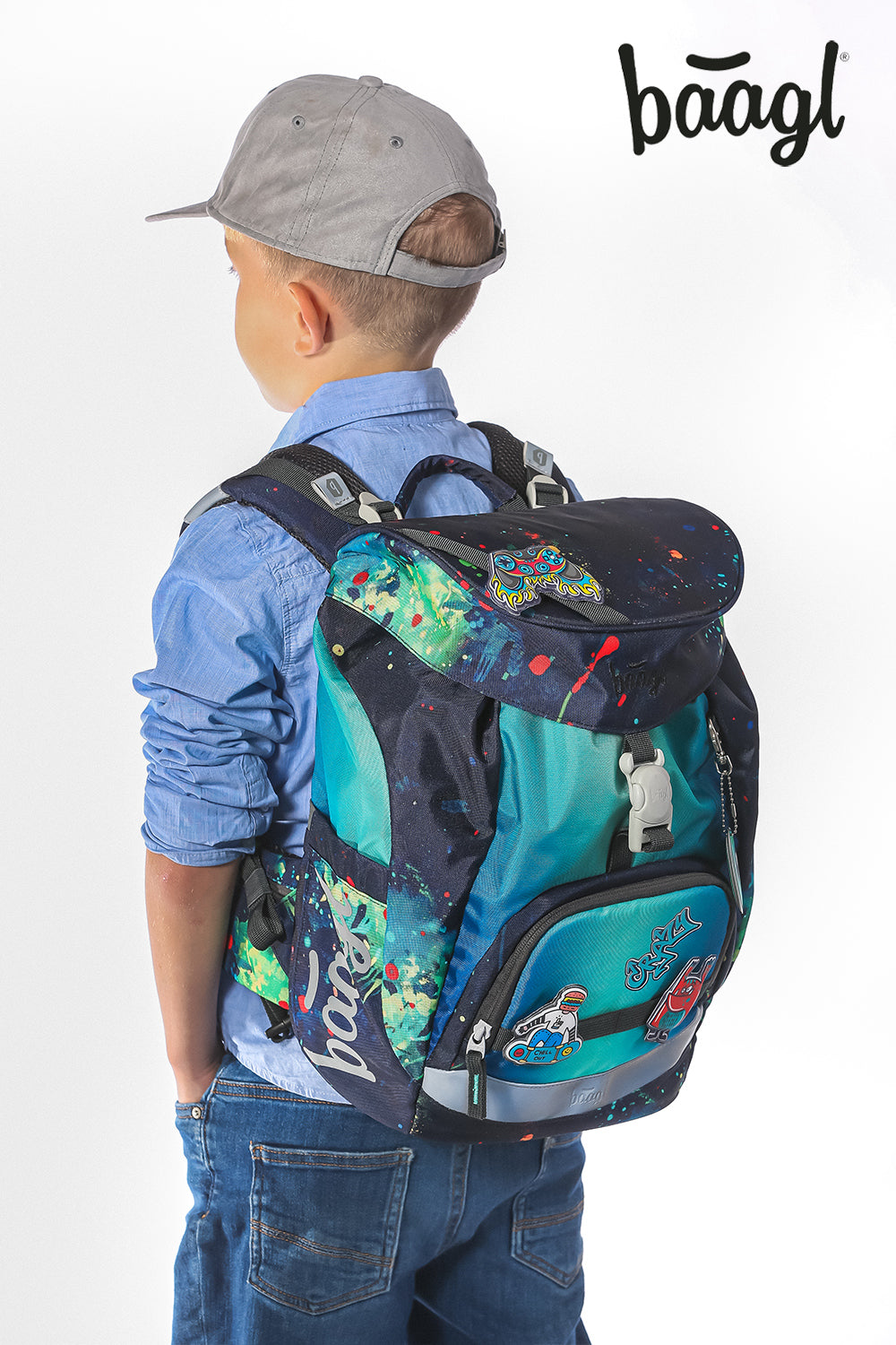 Airy Chill Rucksack-Set 8tlg: Rucksack, Pencil Slider, Federmäppchen, Turnbeutel, Geldbörse, Brotdose, Schürze, Trinkflasche