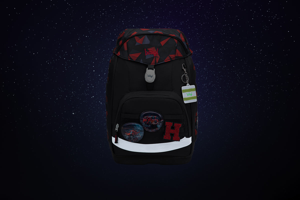 Airy Plus Lebensretter Schulrucksack-Set 8tlg: Schulrucksack, Pencil Slider, Federmäppchen, Turnbeutel, Geldbörse, Schürze, Federmäppchen 3-Fach, Baaglies