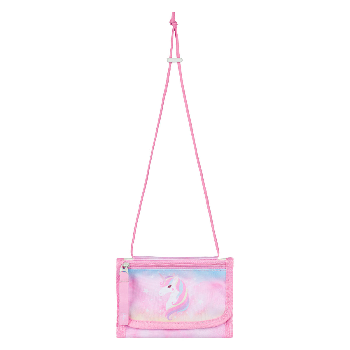 Airy Rainbow Unicorn Rucksack-Set 9tlg: Rucksack, Pencil Slider, Federmäppchen, Turnbeutel, Geldbörse, Heftmappe, Brotdose, Schürze, Faltkoffer mit geschmiedeten Ecken