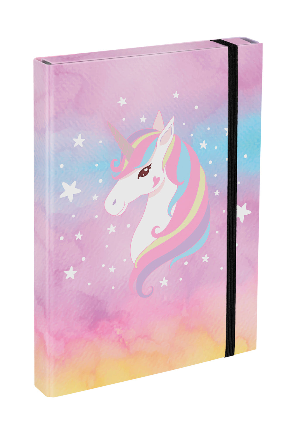 Airy Rainbow Unicorn Rucksack-Set 9tlg: Rucksack, Pencil Slider, Federmäppchen, Turnbeutel, Geldbörse, Heftmappe, Brotdose, Schürze, Faltkoffer mit geschmiedeten Ecken
