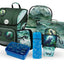 Ergo Dino Schulranzen-Set 7tlg: Schulranzen, Federmäppchen, Turnbeutel, Pencil Slider, Trinkflasche, Brotdose, Faltkoffer mit geschmiedeten Ecken