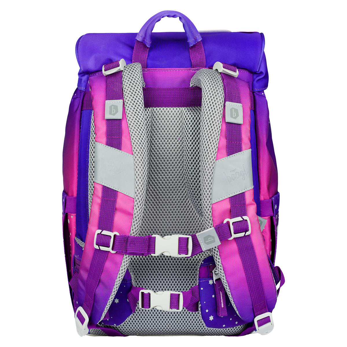 Airy Pferde-Herz Rucksack-Set 8tlg: Rucksack, Federmäppchen, Turnbeutel, Schürze, Geldbörse, Pencil Slider, Faltkoffer mit geschmiedeten Ecken, Baaglies