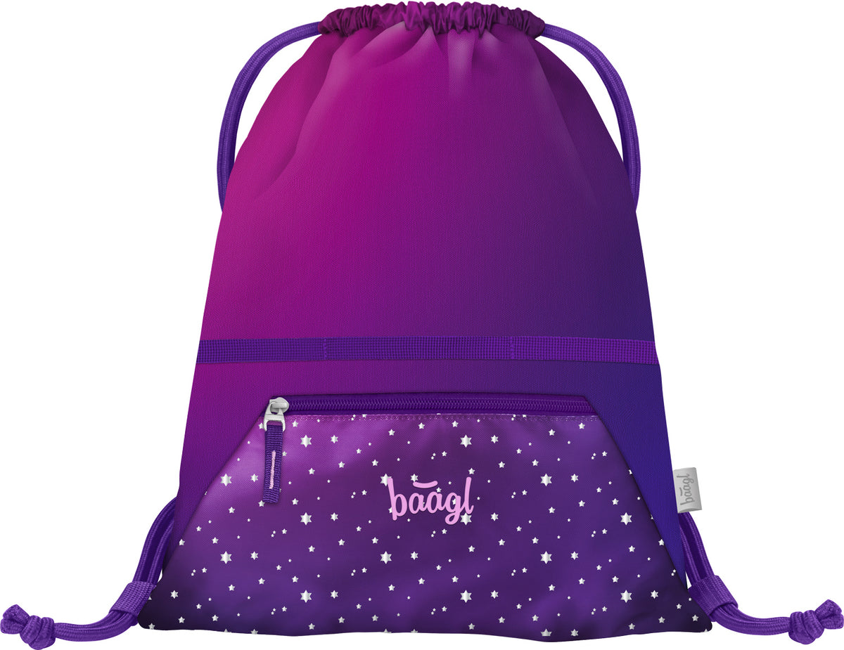 Airy Pferde-Herz Rucksack-Set 8tlg: Rucksack, Federmäppchen, Turnbeutel, Schürze, Geldbörse, Pencil Slider, Faltkoffer mit geschmiedeten Ecken, Baaglies