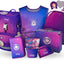 Airy Pferde-Herz Rucksack-Set 8tlg: Rucksack, Federmäppchen, Turnbeutel, Schürze, Geldbörse, Pencil Slider, Faltkoffer mit geschmiedeten Ecken, Baaglies