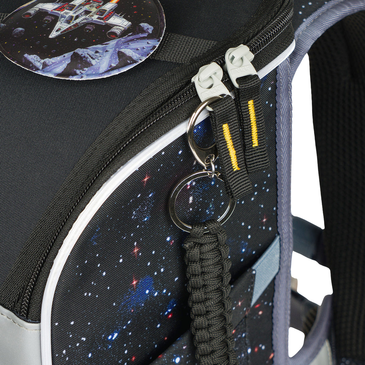 Zippy Plus Pixel Space Schulranzen-Set 6tlg: Schulranzen, Pencil Slider, Turnbeutel, Geldbörse, Faltkoffer mit geschmiedeten Ecken, Schürze