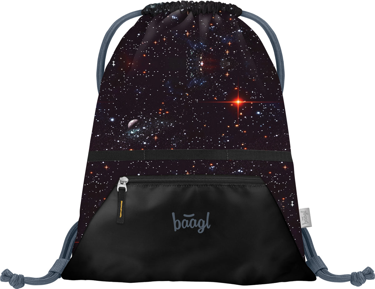 Zippy Plus Pixel Space Schulranzen-Set 6tlg: Schulranzen, Pencil Slider, Turnbeutel, Geldbörse, Faltkoffer mit geschmiedeten Ecken, Schürze