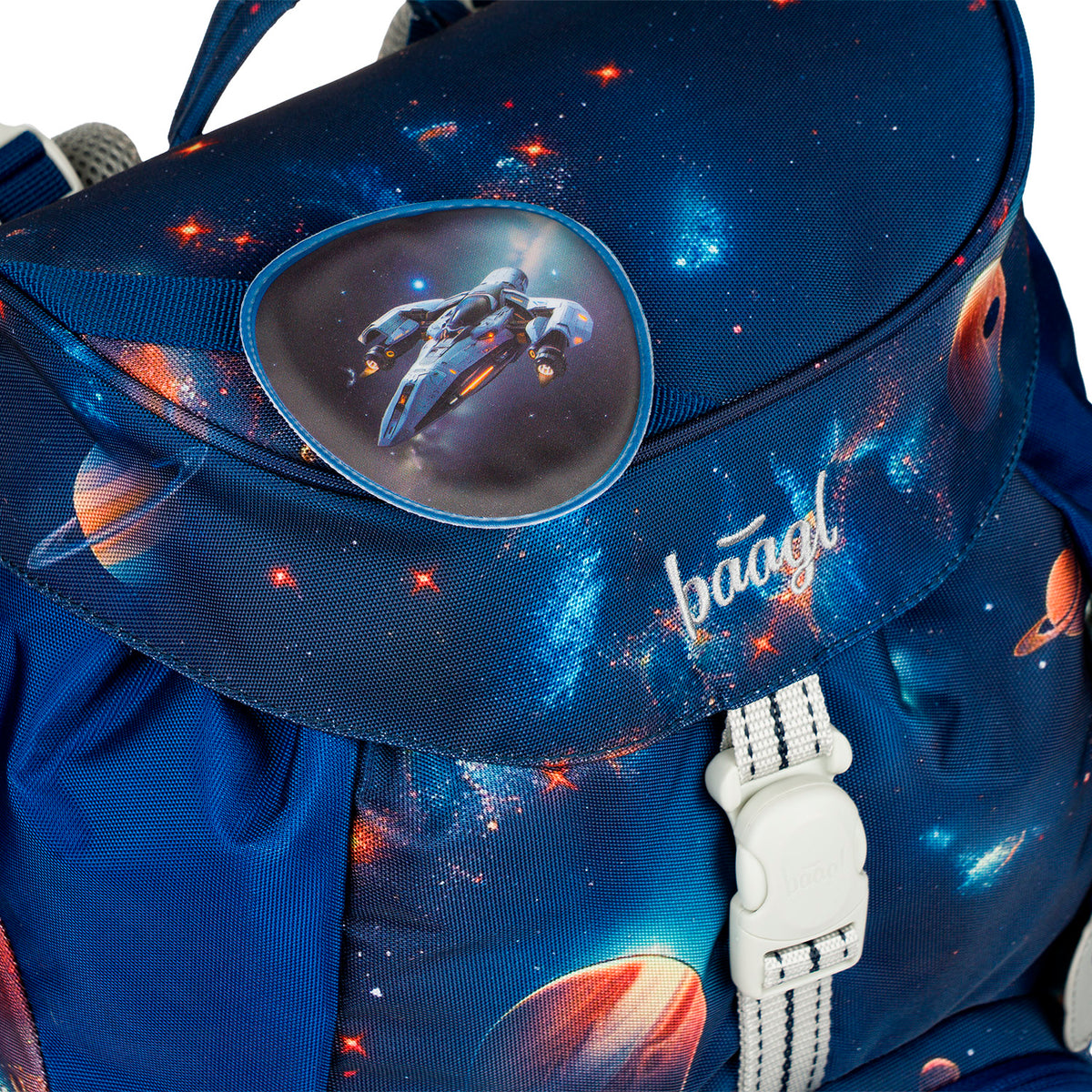 Airy Weltraum Rucksack-Set 6tlg: Rucksack, Pencil Slider, Federmäppchen, Turnbeutel, Geldbörse, Baaglies
