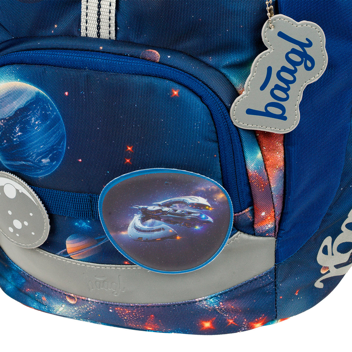 Airy Weltraum Rucksack-Set 6tlg: Rucksack, Pencil Slider, Federmäppchen, Turnbeutel, Geldbörse, Baaglies