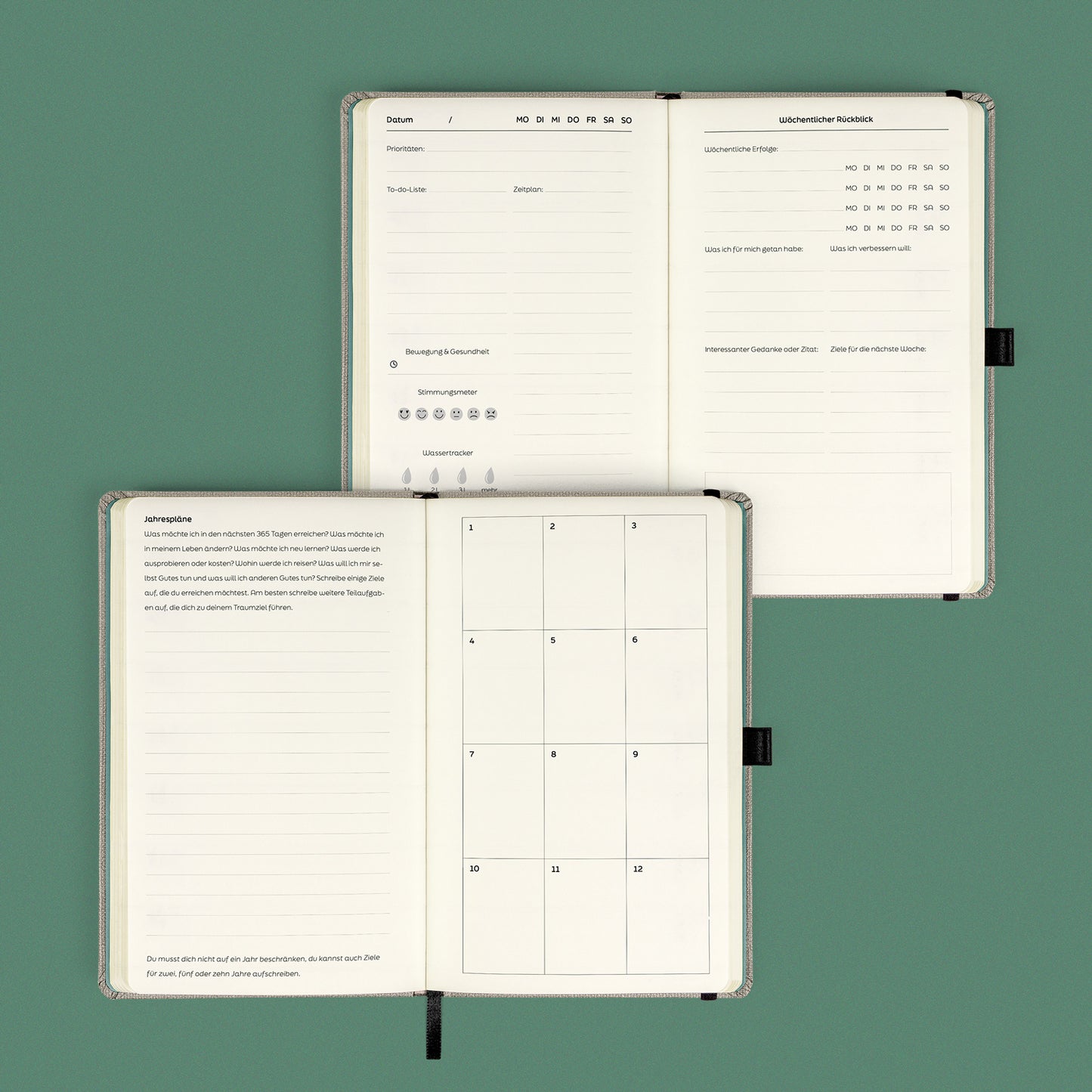 Plankalender undatiert Note to self, 5 Minuten täglich, 13 × 21 cm