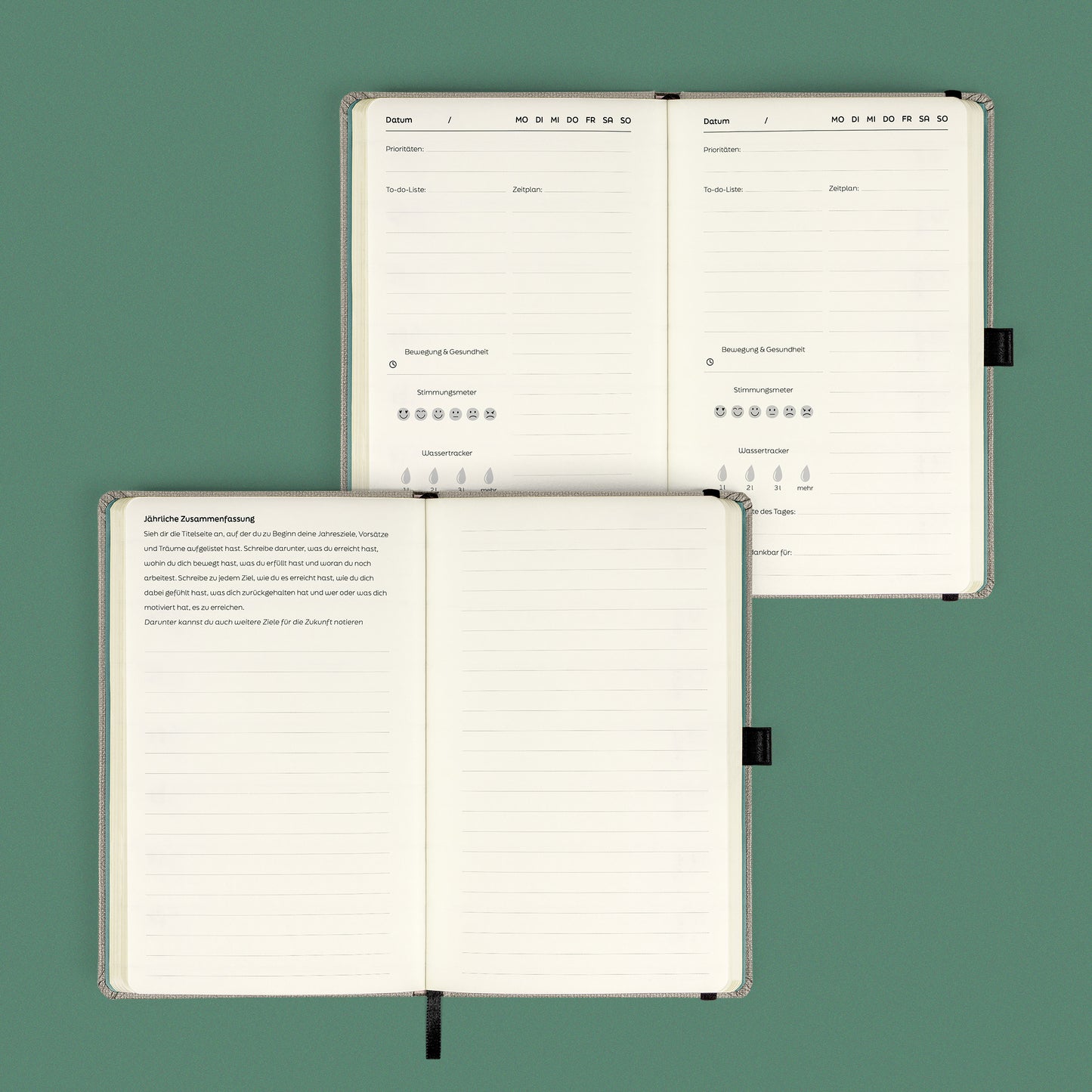 Plankalender undatiert Note to self, 5 Minuten täglich, 13 × 21 cm