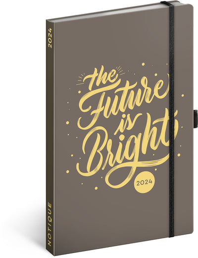 Buchkalender Future Is Bright 2024, wöchentlich, 13 × 21 cm