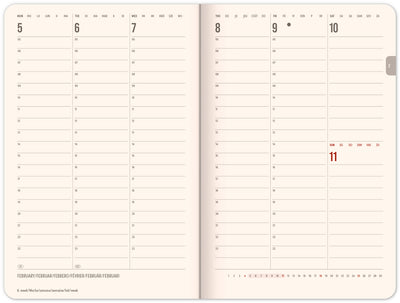Buchkalender Landschaft 2024, wöchentlich, magnetisch, 11 x 16 cm