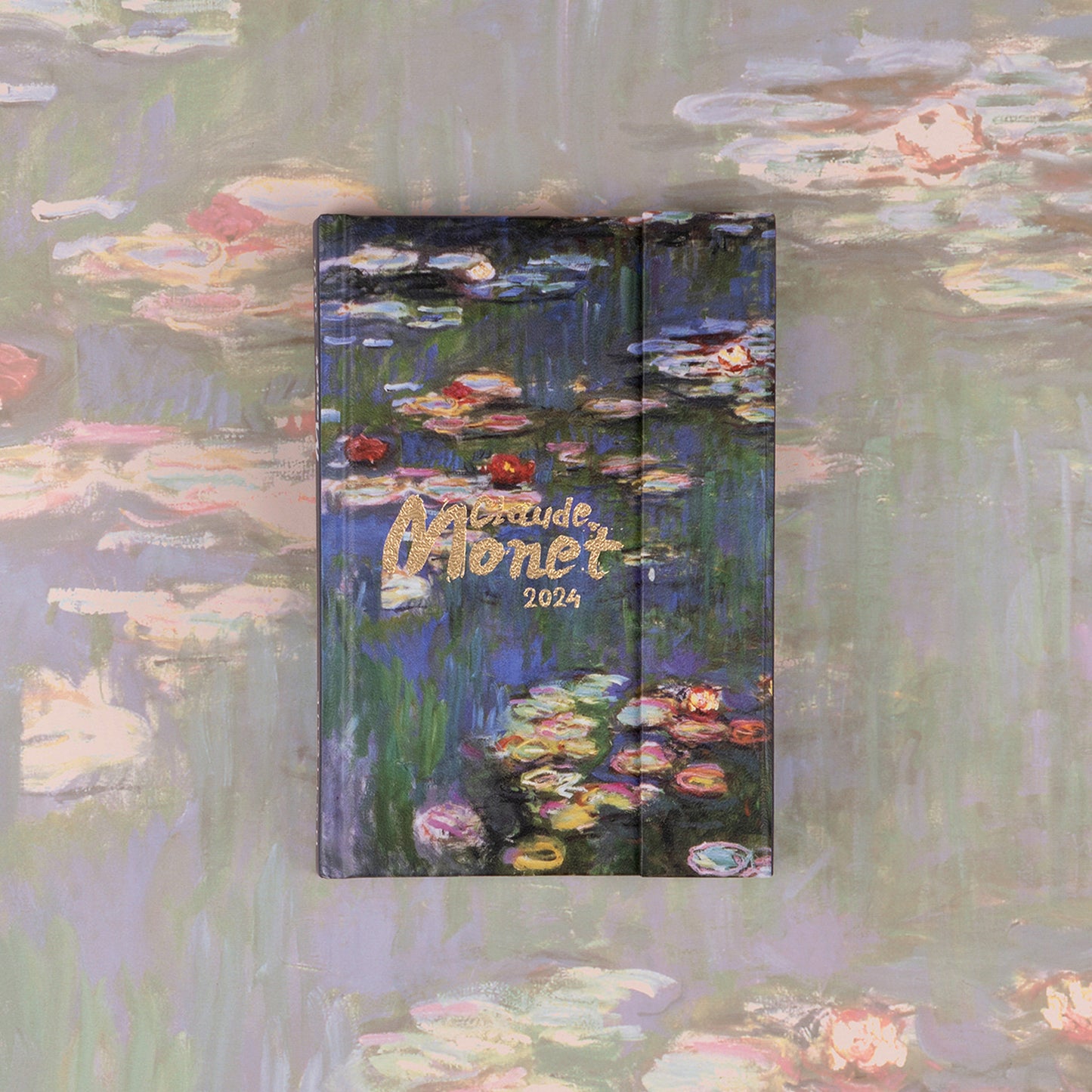 Buchkalender Claude Monet 2024, wöchentlich, magnetisch, 11 x 16 cm